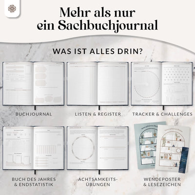 Sachbuchjournal mit Poster - für 40 Bücher